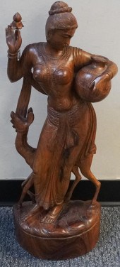 INDIAN CARVED HARDWOOD FIGURE