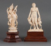 Indian carved ivory deity figu