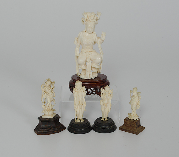 Indian Carved Ivory Deity Plus
