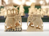 INDIAN CARVED IVORY FIGURAL CH
