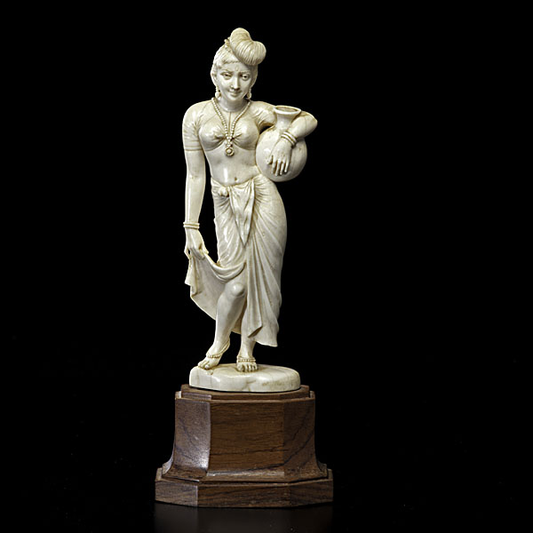 Indian Carved Ivory Figure Indian