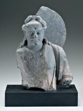 Indian carved schist bodhisatt