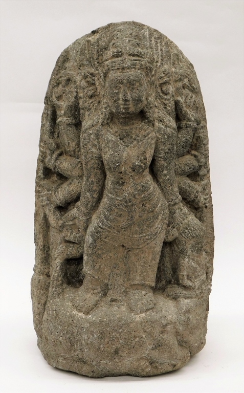 INDIAN CARVED SCHIST PARVATI STATUE
