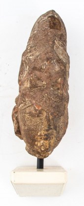 INDIAN CARVED STONE BODHISATTV