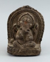 INDIAN CARVED STONE GANESHA ST