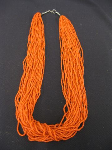 Indian Coral Necklace 30 strands of