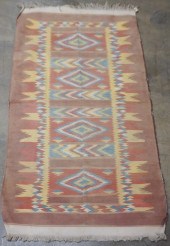 INDIAN DHURRIE RUG, 8 FT 6 IN