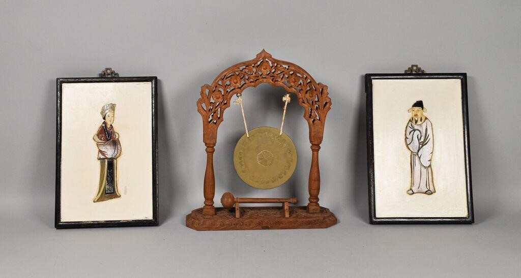 INDIAN DINNER GONG AND 2 CHINESE