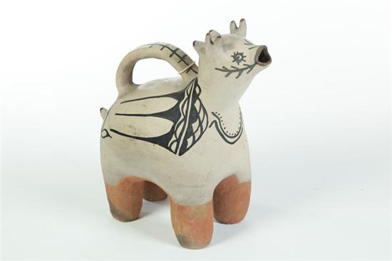 INDIAN EFFIGY PITCHER.  Cochiti 