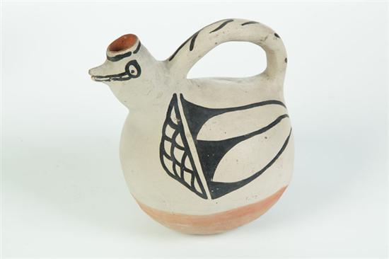 INDIAN EFFIGY PITCHER.  Cochiti 