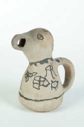 INDIAN EFFIGY PITCHER.  Cochit