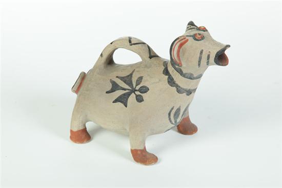 INDIAN EFFIGY PITCHER.  Cochiti 