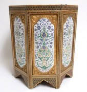 INDIAN ENAMEL & GILT METAL TAB