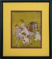 INDIAN EQUESTRIAN PAINTING OF