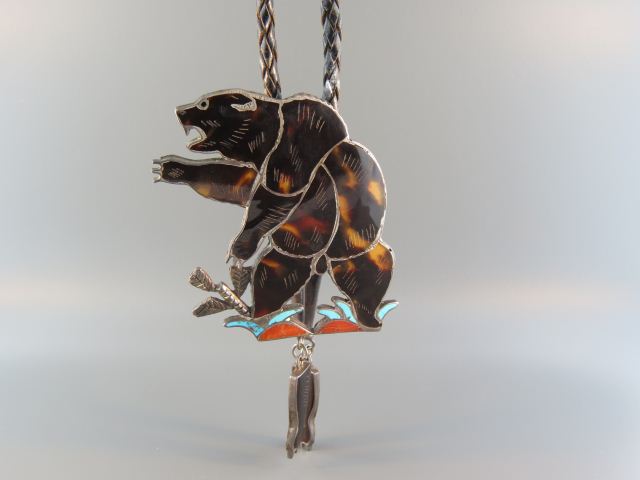 Indian Figural Sterling Silver Bolo