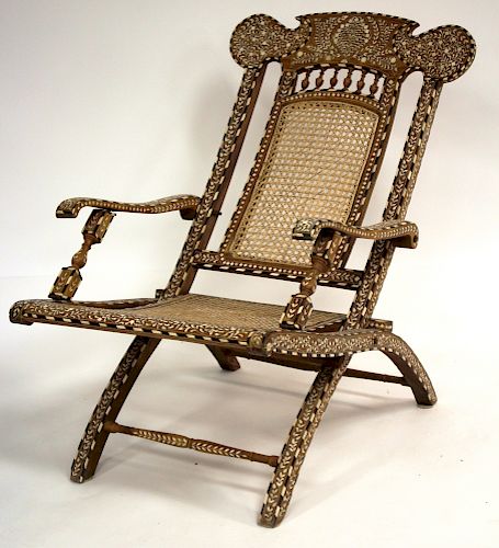 INDIAN FOLDING ARM CHAIRMahogany