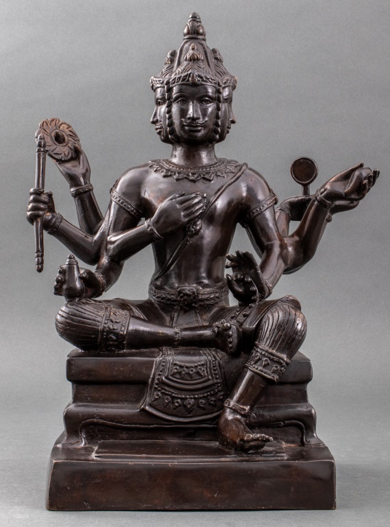 INDIAN FOUR-FACED BRAHMA BRONZE