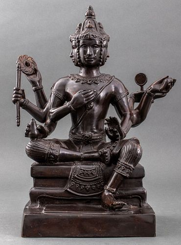 INDIAN FOUR-FACED BRAHMA BRONZE