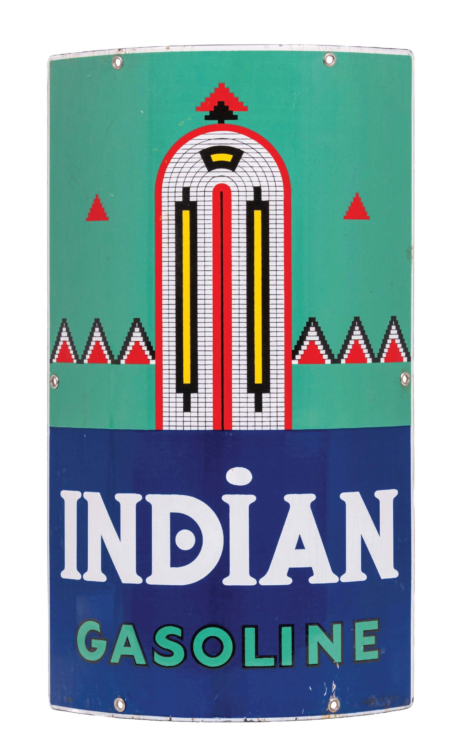 INDIAN GASOLINE CURVED PUMP PLATE