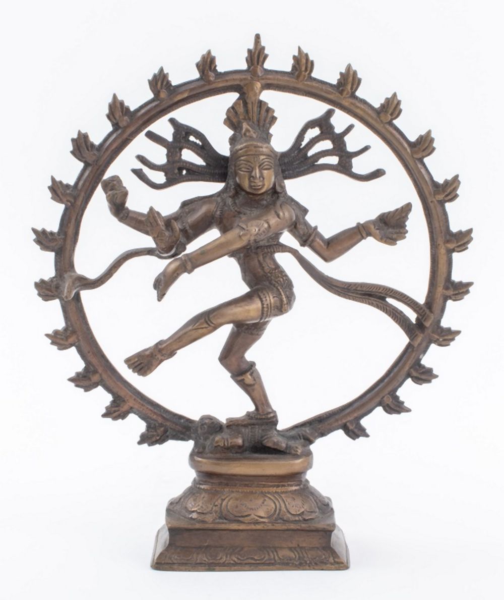 INDIAN GILT BRONZE STATUE OF