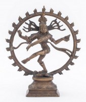 INDIAN GILT BRONZE STATUE OF S
