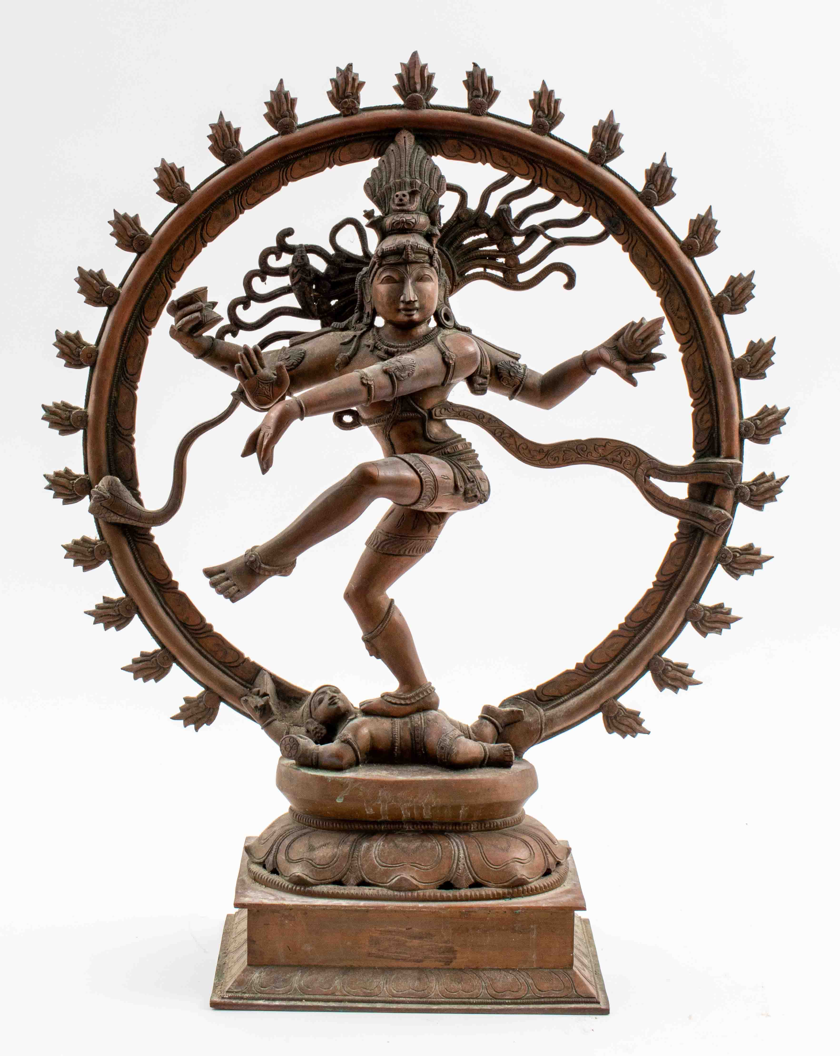 INDIAN GILT BRONZE STATUE OF