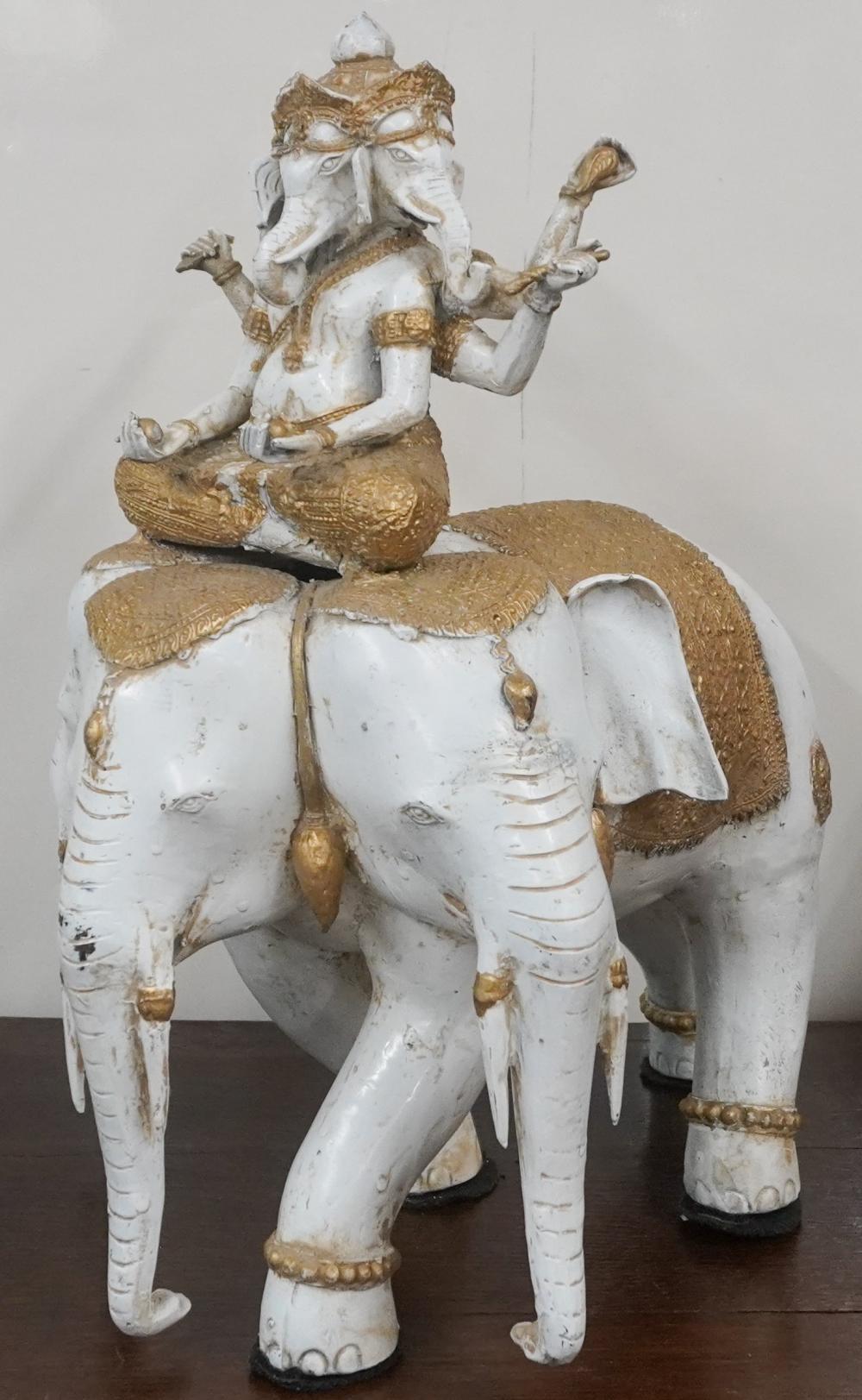 INDIAN GILT CERAMIC FIGURE OF