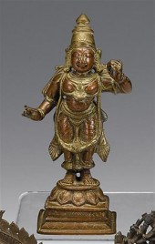 Indian gilt copper figure of R