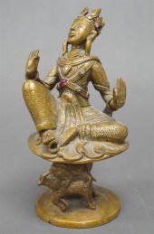 INDIAN GILT IRON FIGURE OF JEW