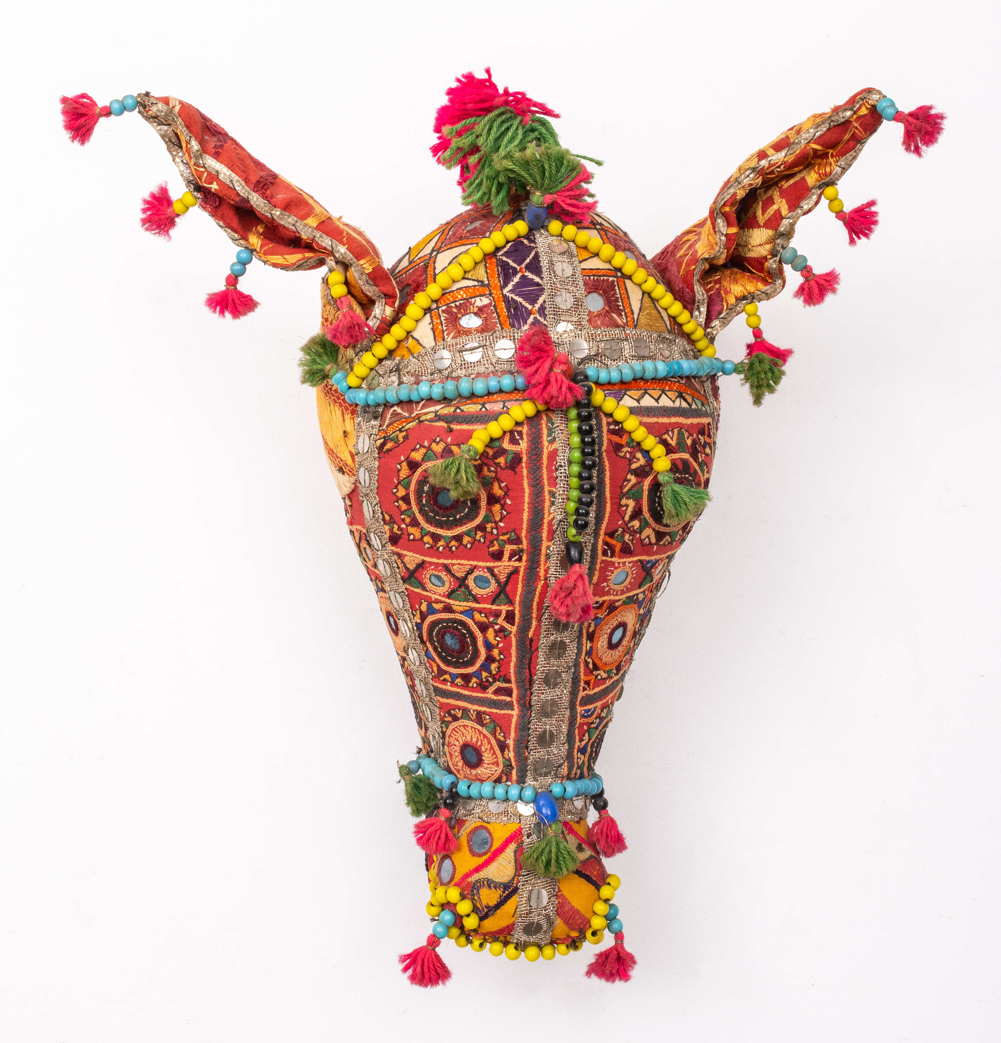 INDIAN HAND-WOVEN COTTON COW BUST