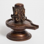 Indian Hindu Bronze Shiva Ling