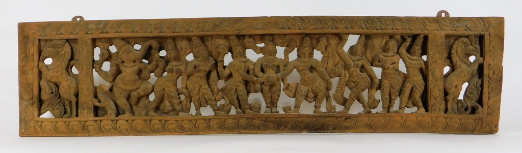 INDIAN HINDU CARVED WOOD DANCERS