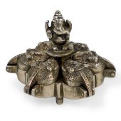 INDIAN HINDU SILVER BRASS TIKA