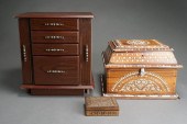 INDIAN INLAID TEAK JEWELRY BOX