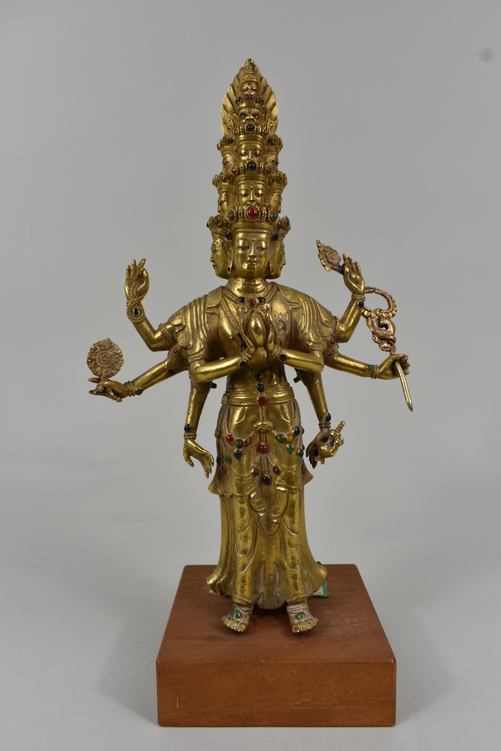 INDIAN JEWEL MNTD GILT BRNZ FIG