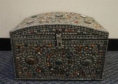INDIAN JEWELED AND TIN MOUNTED