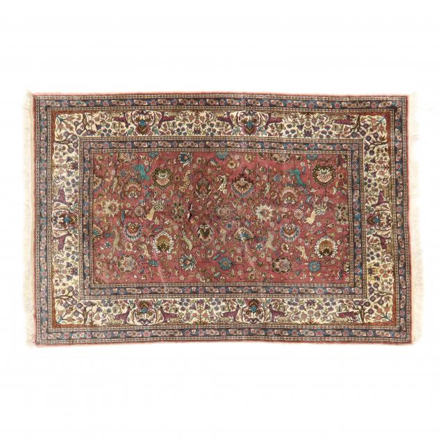 INDIAN KASHMIRI SILK AREA RUG