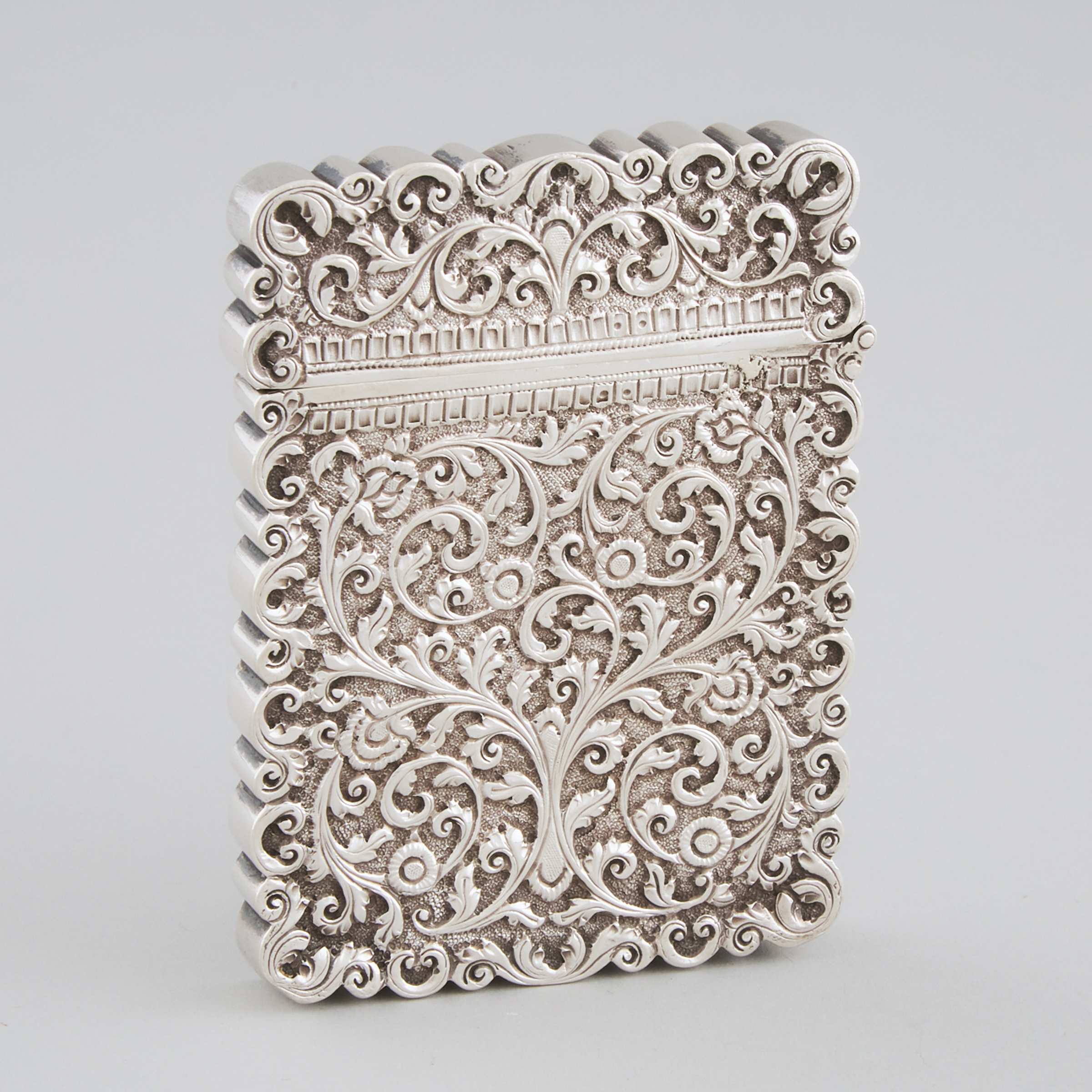 Indian Kutch Silver Card Case, late