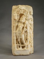 INDIAN MARBLE FRIEZE OF SHIVA