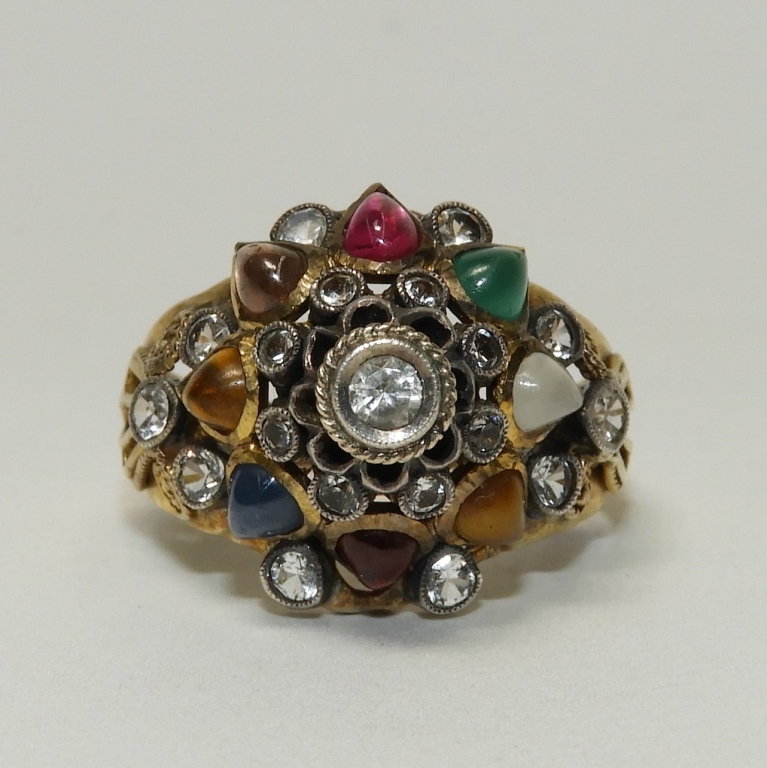 INDIAN MIDDLE EAST MULTI STONE 9K