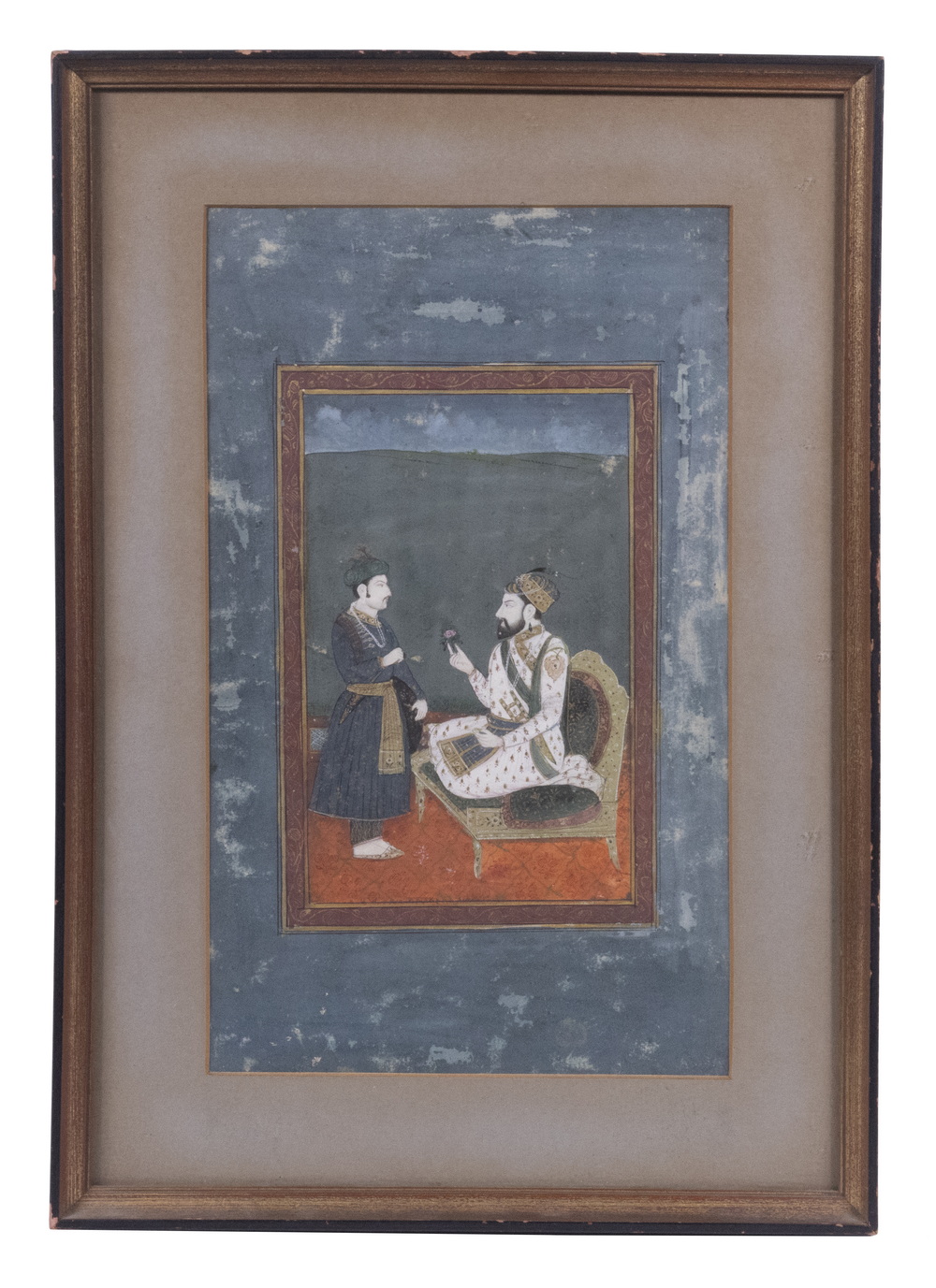 INDIAN MINIATURE OF A SHAH WITH