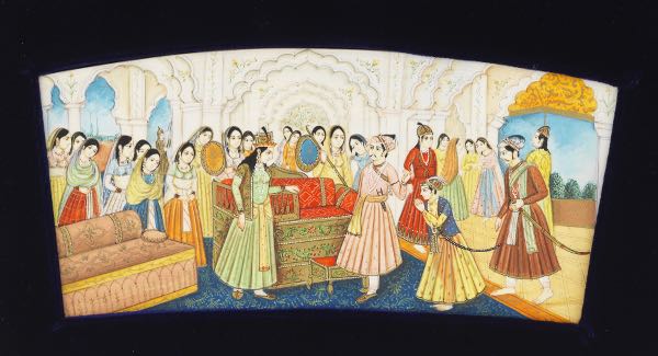 INDIAN MINIATURE PAINTING ON BONE