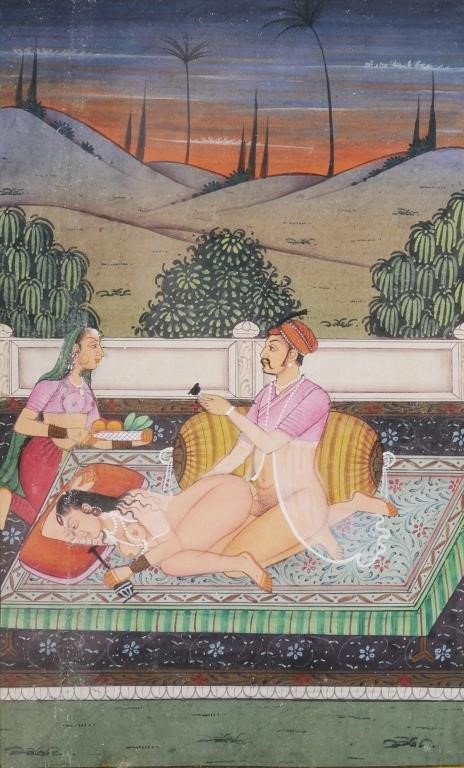 INDIAN MINIATURE PAINTING ON