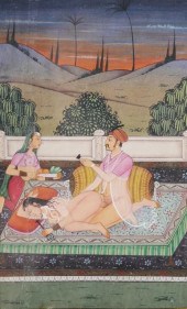INDIAN MINIATURE PAINTING ON P