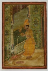 INDIAN MINIATURE PAINTING RAJA