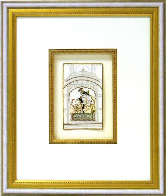 Indian miniature  watercolor on