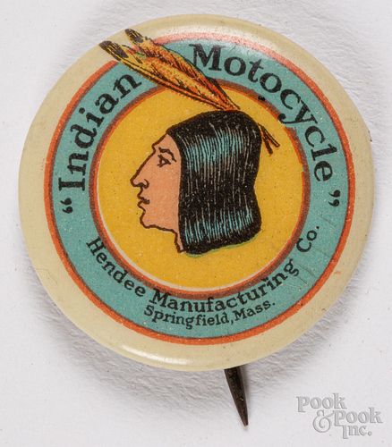 INDIAN MOTORCYCLE PINBACK, 7/8"