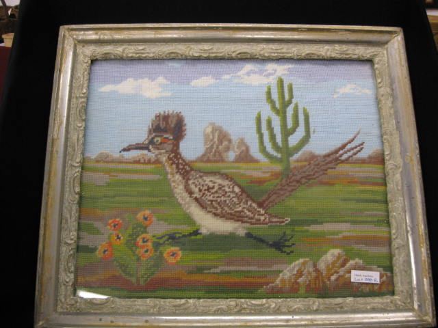 Indian Needlework Desert Scene with