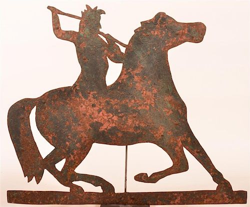 INDIAN ON HORSE BACK SILHOUETTE