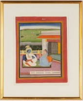 INDIAN PAINTING KRISHNA AND RA